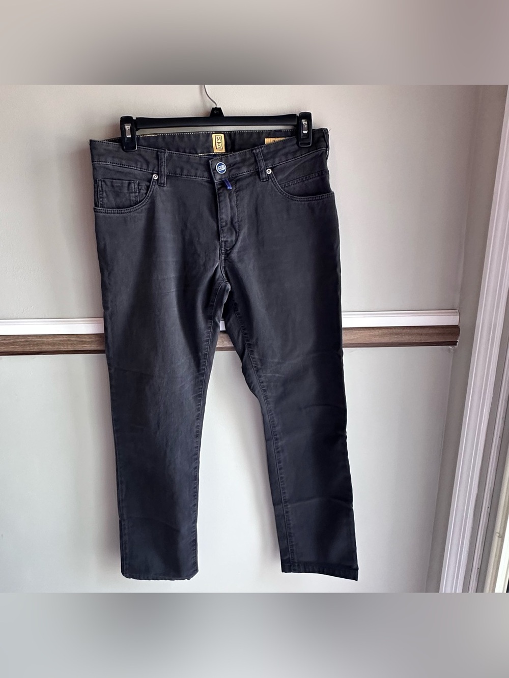 Meyer M5 Slim 5 Pocket Jean Cut Pants Gray Micro Canvas Cotton​